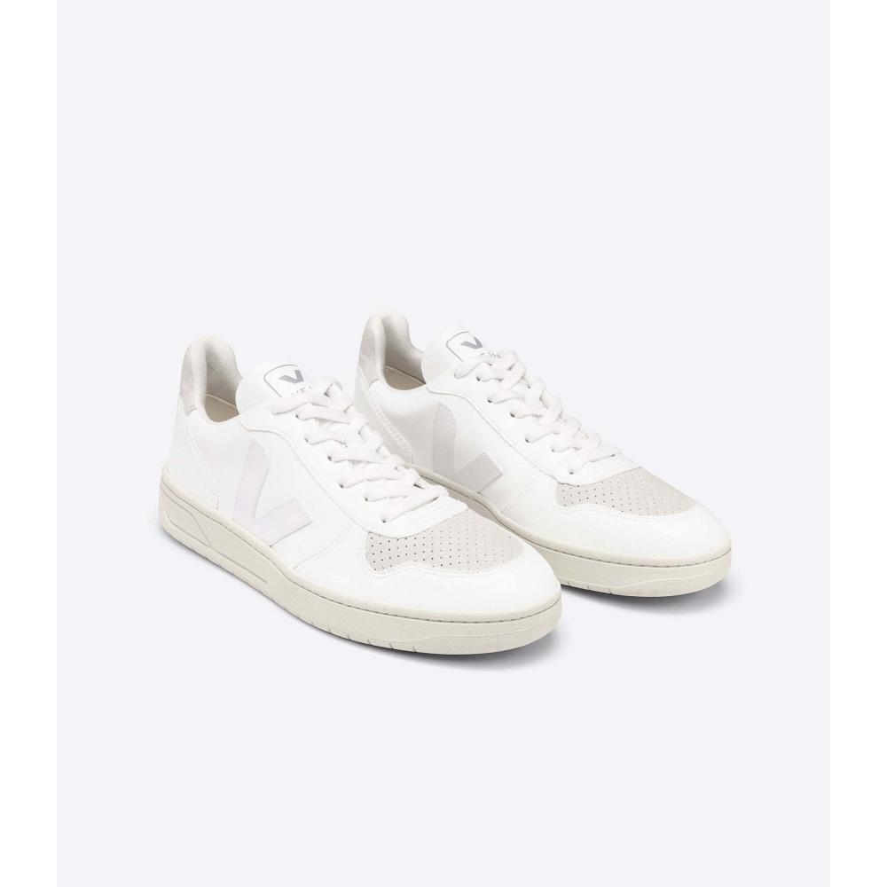 Veja V-10 CWL Women's Sneakers White/Beige | NZ 656UZG